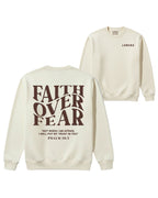 Faith Over Fear – Premium Crossgrain Crewneck (Bone)