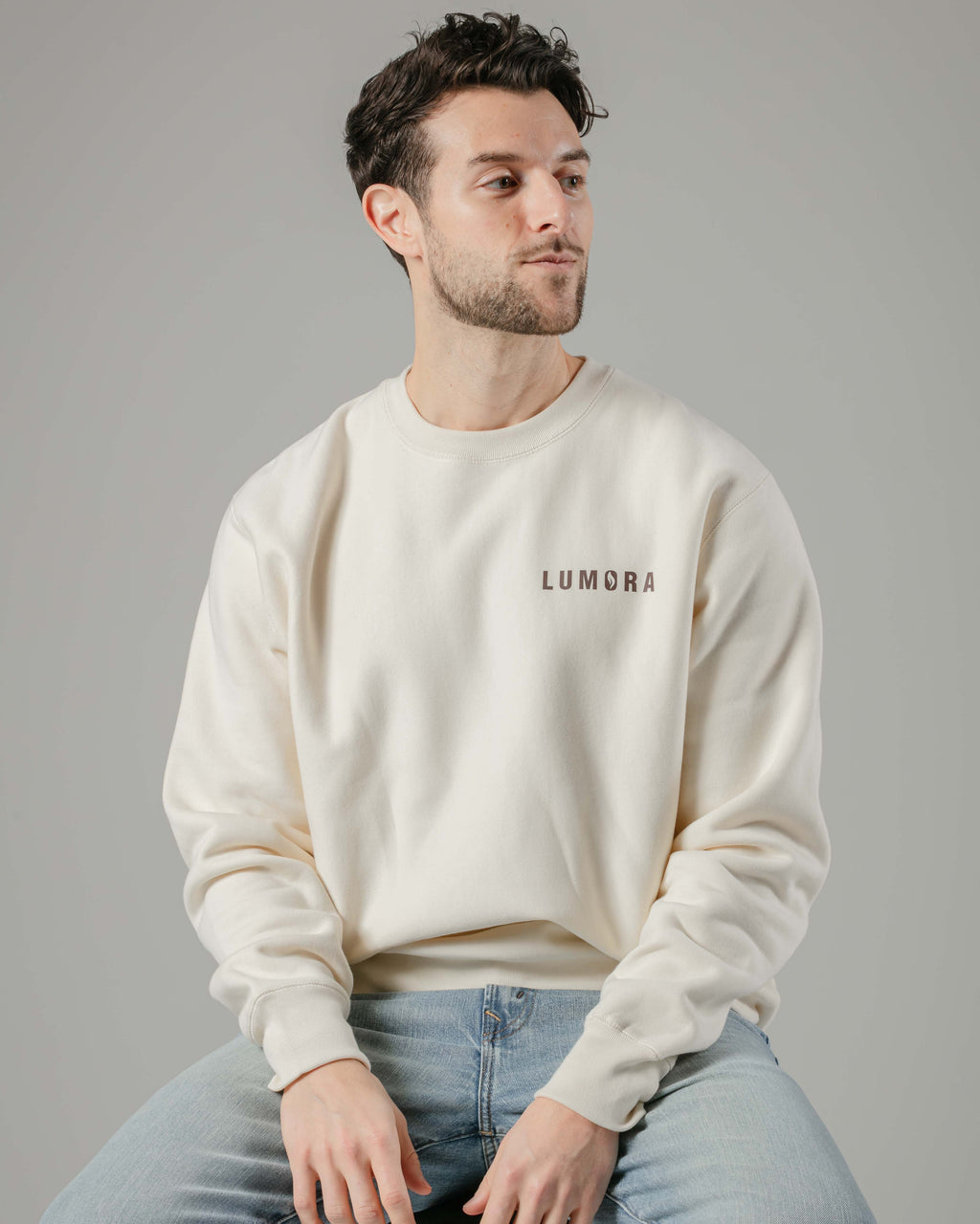 Faith Over Fear – Premium Crossgrain Crewneck (Bone)
