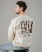 Faith Over Fear – Premium Crossgrain Crewneck (Bone)